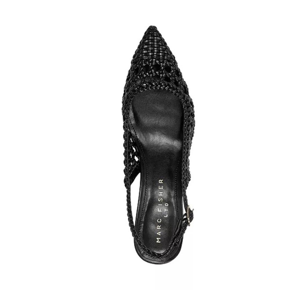 Marc Fisher LTD Women's Zaiden Woven Block Heel Slingback Pumps - Picture 4 of 6